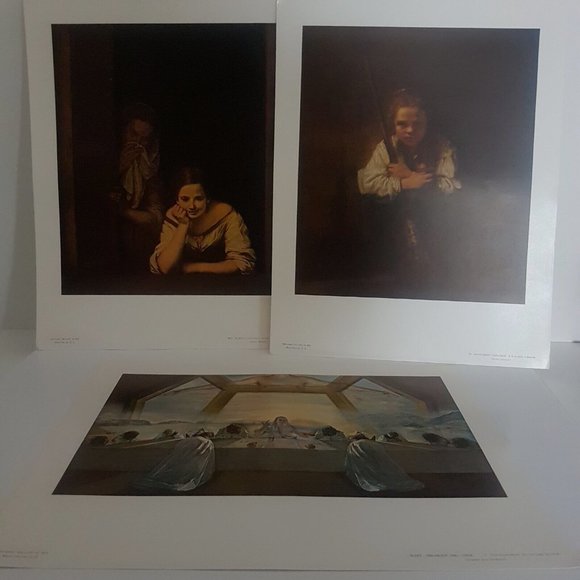 National Gallery of Art Washington DC Set of 3 Prints Murillo Rembrandt Dali - Picture 2 of 16